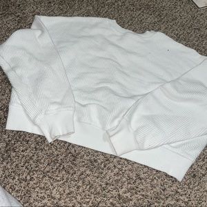 Ribbed cropped crew neck